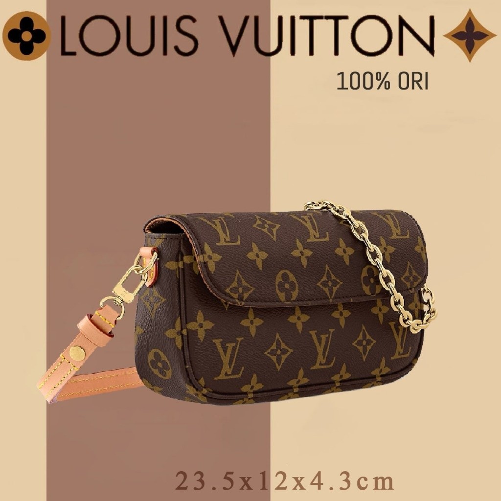 [100% Ori] LV Louis Kawasaki Ivy WOC/กระเป๋าสะพายผู้หญิง/กระเป๋าผู้หญิง/กระเป๋าสะพาย [กล่อง + ถุงเก็