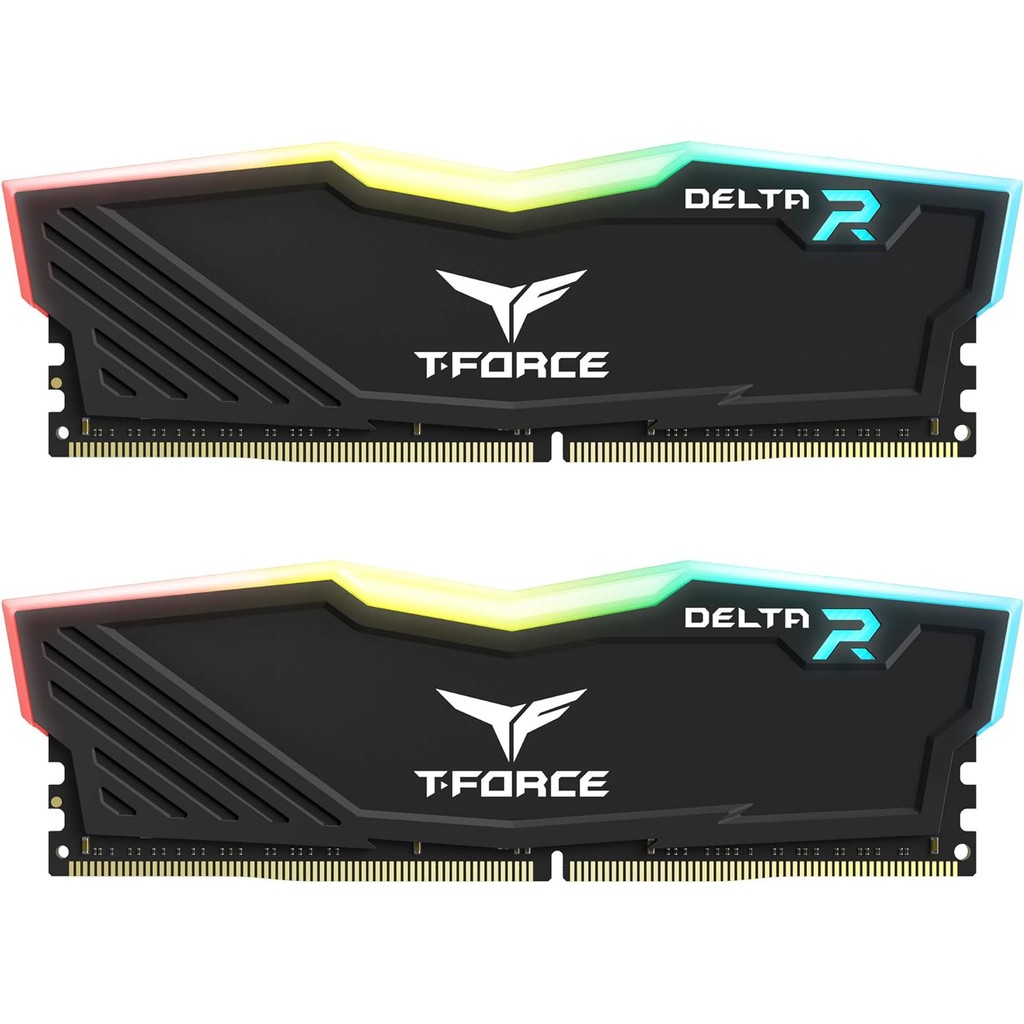 【Used 】Teamgroup T-Force Delta RGB DDR4 16GB 32GB CL16 โมดูลหน่วยความจําเดสก์ท็อป ram สีดํา