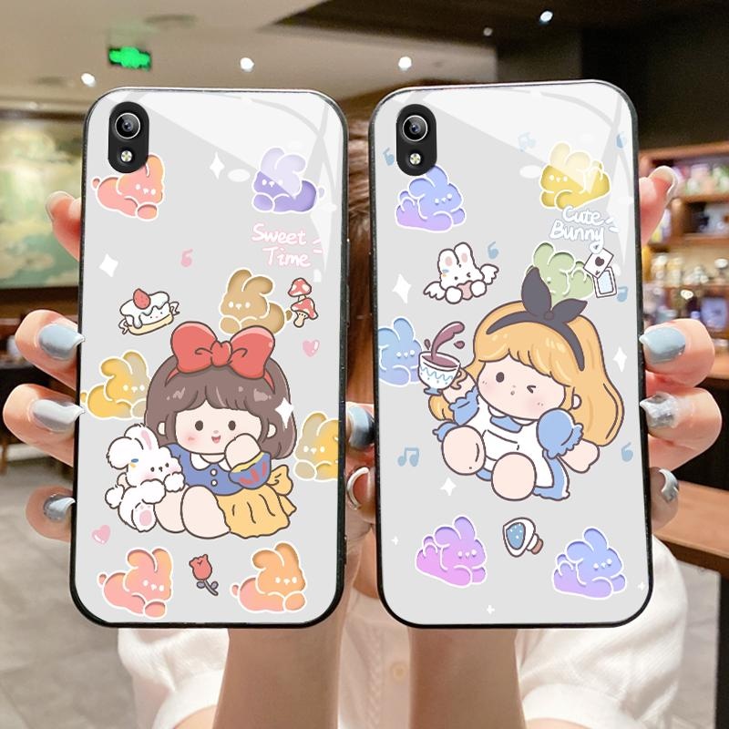 เหมาะสำหรับ VIVO Y91C Y91 Y91i Y93 Y90 Y9s กรณีโทรศัพท์ที่ดูดีเคส Girly Cute Pretty Coffee Princess