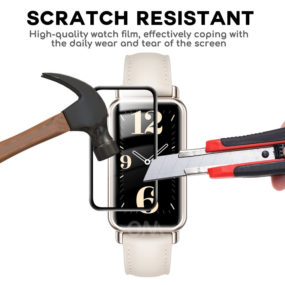 Honor Band4 Band5 3 ชิ้น 9D HD โค้งสีดําขอบฟิล์มกระจกนิรภัยสําหรับ Honor Band Choice Magic นาฬิกา ES