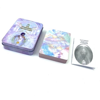 กล่องเหล็กดาวไพ่ทาโรต์การ์ด starseed Oracle cards ขอบสีบรอนซ์ระดับไฮเอนด์