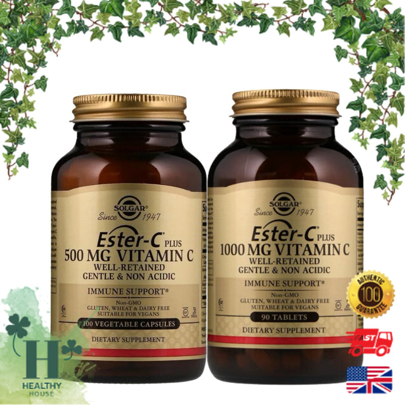 พร้อมส่ง Solgar Ester-C Plus วิตามินซี Vitamin C 500mg 100เม็ด และ 1000mg 90เม็ด