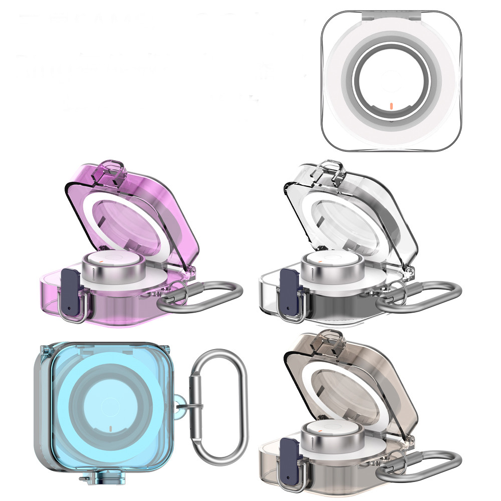 SAMSUNG ทีพียู ชาร์จกล่องป้องกันกรณีสําหรับแหวน,ป้องกันรอยขีดข่วนโปร่งใสปกเชลล์สมาร์ทแหวนอุปกรณ์เสริมป้องกันสําหรับ ซัมซุง กาแลคซี แหวน