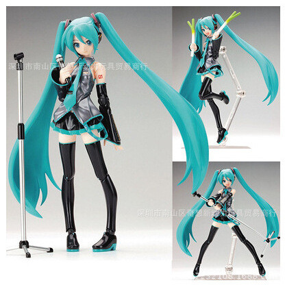 Figma014แบบเคลื่อนย้ายได้ Hatsune Miku Miku หลายอุปกรณ์ประกอบรูป/โมเดลตุ๊กตา Hatsune