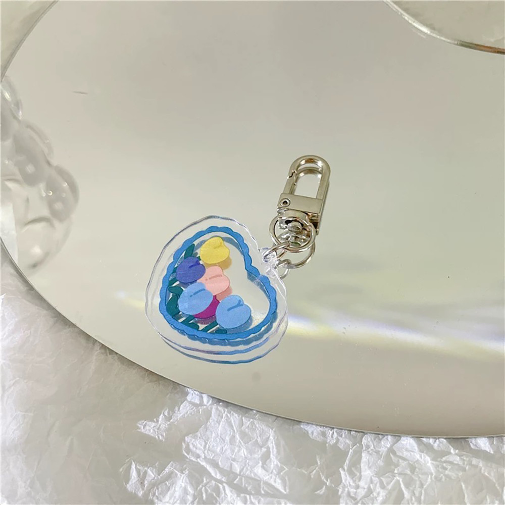 St. kunkka อะคริลิคดอกทิวลิปพวงกุญแจจี้อุปกรณ์เสริม diy พวงกุญแจเครื่องประดับ