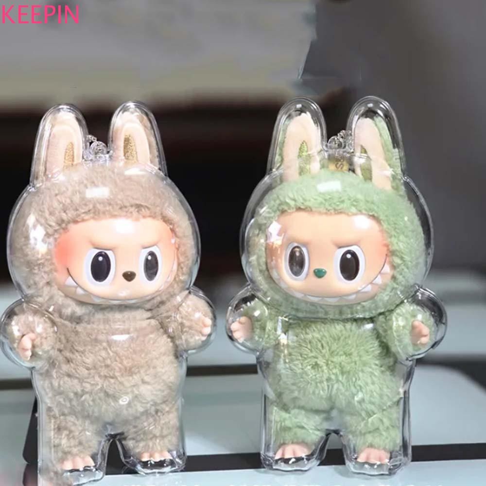 Keepin Labubu Protective Shell กันน้ําป้องกันการสูญหาย|Labubu กระเป๋าเก็บของ, กระเป๋าแขวนกันฝุ่นแบบ Pedant สะสมฝาครอบกันฝุ่นโปร่งใสสําหรับเด็ก