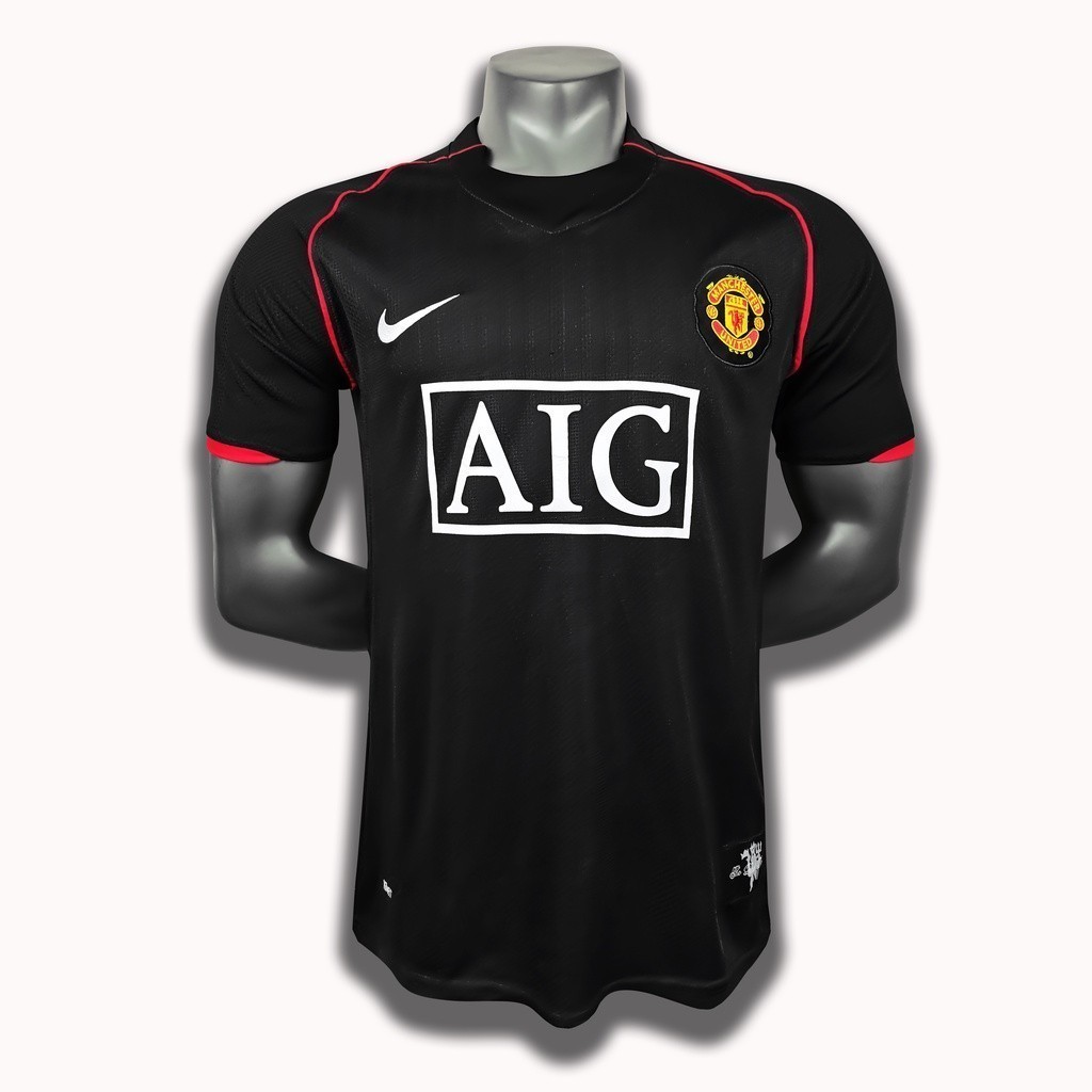 07-08 เสื้อฟุตบอลทีมแมนเชสเตอร์ยูไนเต็ดเยือนย้อนยุคฟุตบอล MU Vintage Jersey S-XXL RONALDO #7