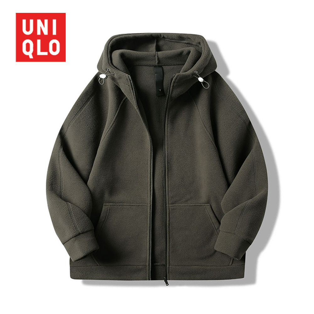 UNIQLO ยูนิโคล่ 2024 ฤดูใบไม้ร่วงและฤดูหนาวใหม่เสื้อแจ็คเก็ตผ้าฝ้ายผู้ชายแนวโน้มแฟชั่น อบอุ่น โยก ขนแกะผ้าฝ้ายเสื้อสบายๆกีฬา คลุมด้วยผ้า เสื้อแจ็กเกต