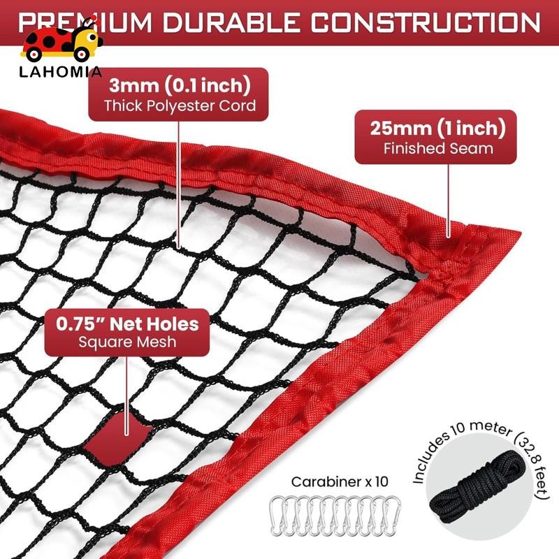 [Lahomia] ตาข่ายฝึกซ้อมกอล์ฟ Flameer ขนาด 32.8ฟุต พร้อมเชือกไนลอน ติดตั้งง่าย ใช้ได้ทั้งในร่มและกลางแจ้ง สำหรับ backyard driving และ batting เบสบอล ฟุตบอล - รูปที่ 3