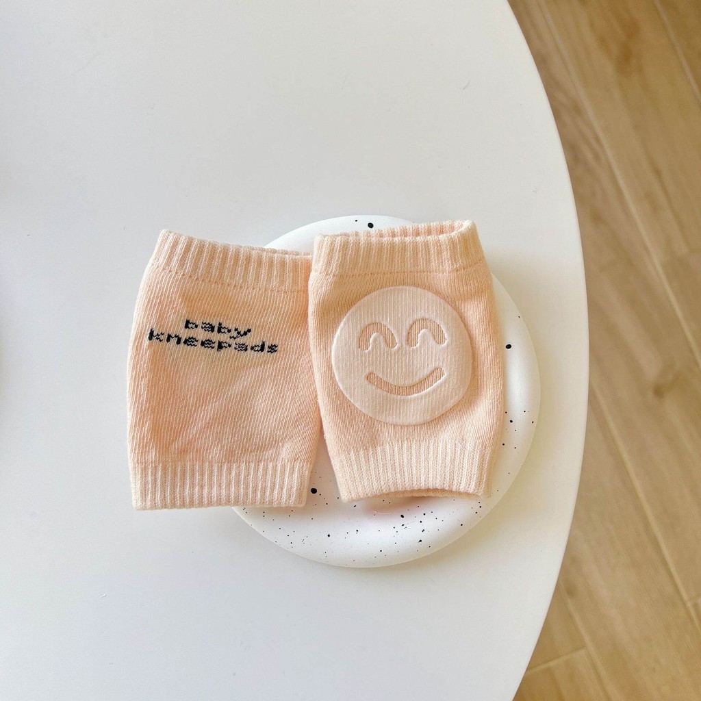 สนับเข่าเด็กและสนับป้องกันข้อศอกสําหรับคลานเด็กวัยหัดเดิน-การออกแบบใบหน้ายิ้มนุ่ม-ฤดูร้อน