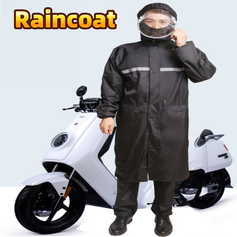 ผู้ใหญ่ยาวกันน้ํา Baju Hujan เสื้อกันฝนรถจักรยานยนต์ Baju Hujan Rain Jacket