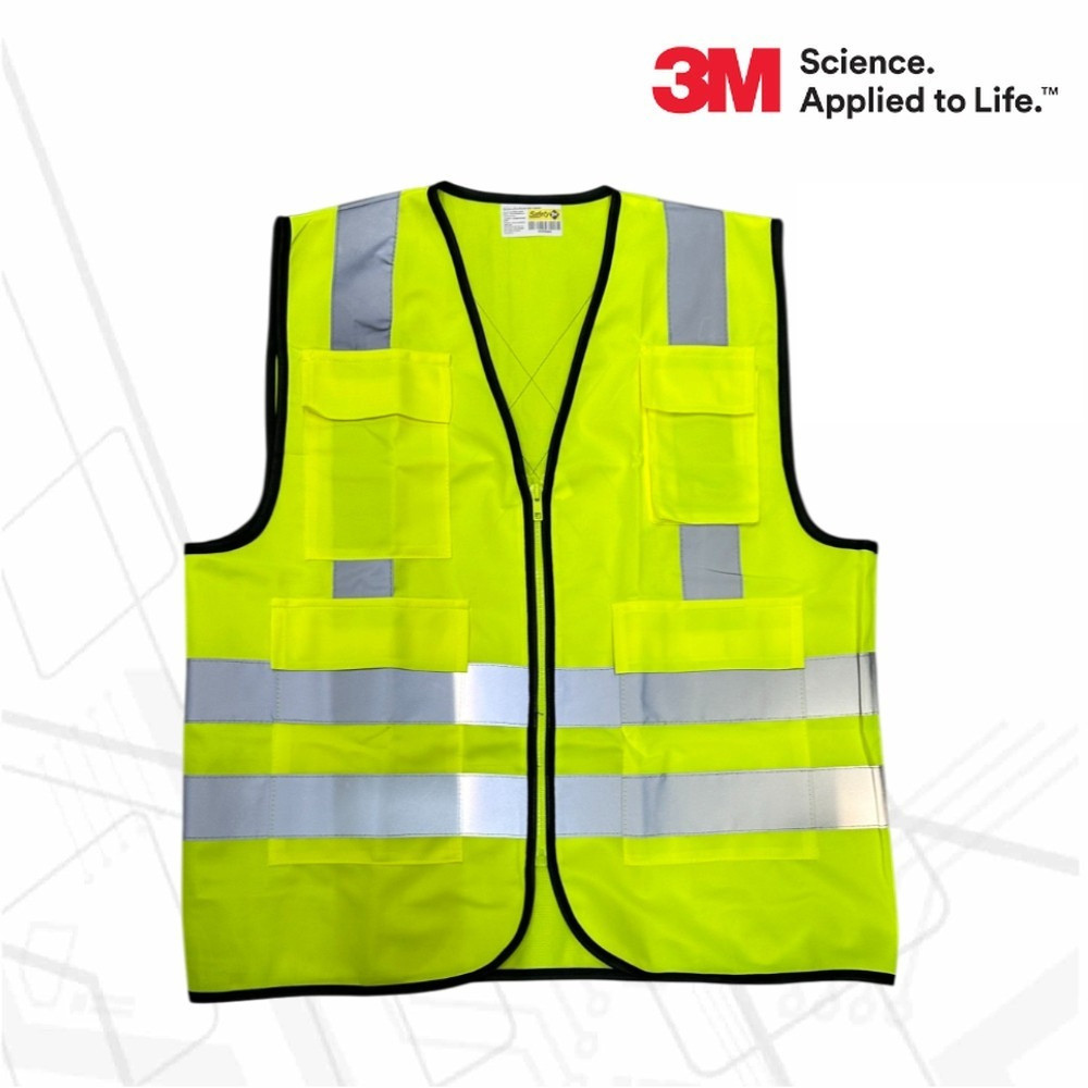 3M™ เสื้อกั๊กมีกระเป๋าสะท้อนแสง รุ่น MSC-7108 SF