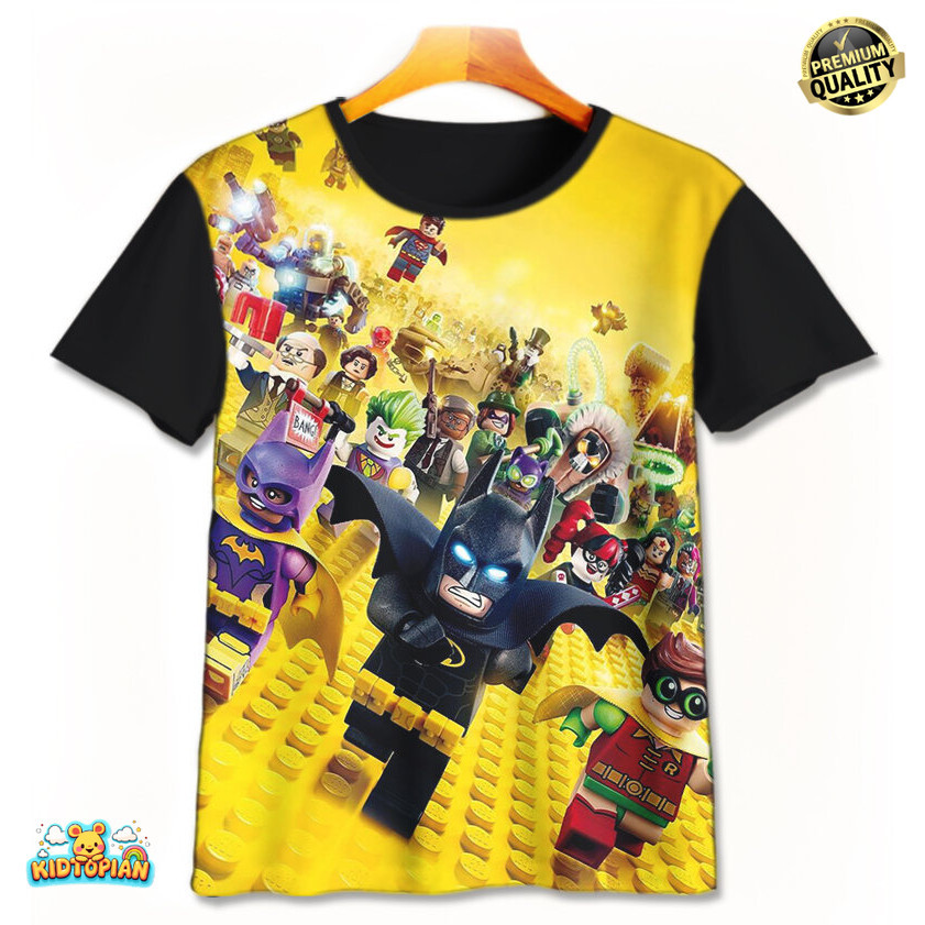 3D การ์ตูน Lego Marvel Superheroes เสื้อยืดเด็ก v8 ชายหญิงเสื้อผ้าอายุ 1-12 ปี