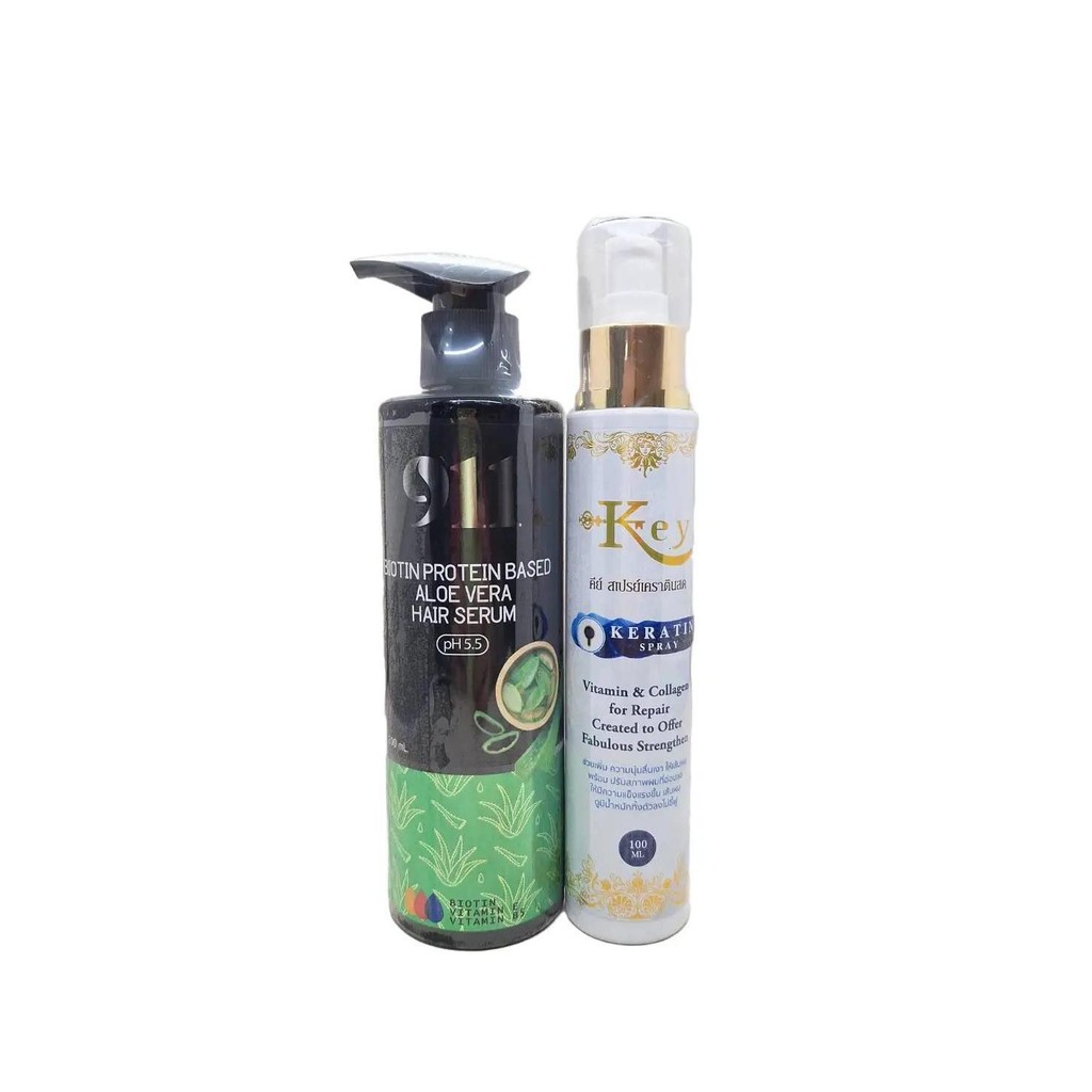 เช็ตเคราติน คู่หู x2 (เซรั่ม911+คีย์เคราตินสด) บำรุงผมเสีย แตกปลาย ชี้ฟู เคราติน911 กู้ผมช็อต