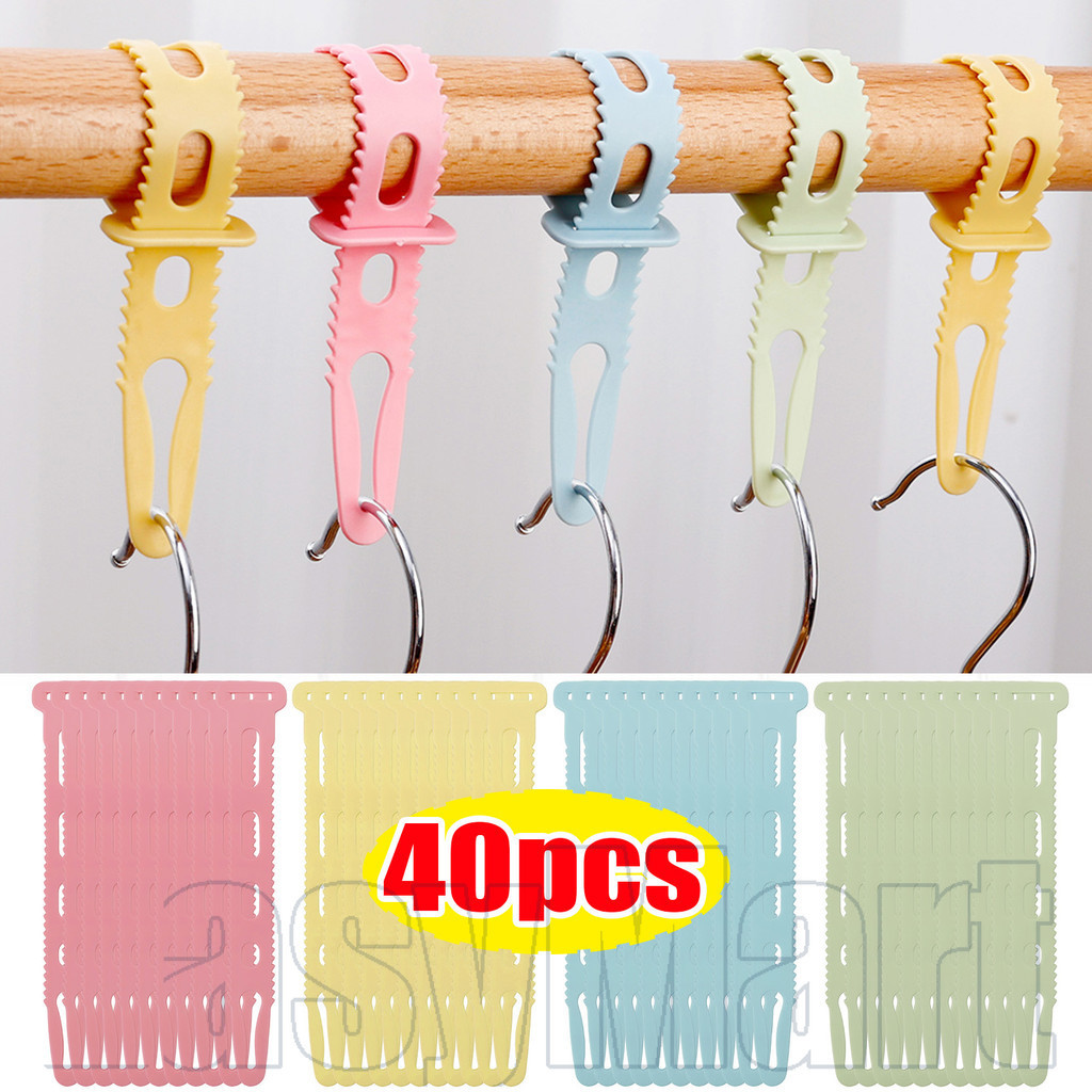 10-40ชิ้น กันลม แขวนคลิป ทีพีอาร์ หัวเข็มขัดกันลื่น-คลิปปรับได้สําหรับเสื้อผ้า/องค์กรสาย, ไม้แขวนที่ปลอดภัยในพายุและจัดระเบียบที่ชาร์จ