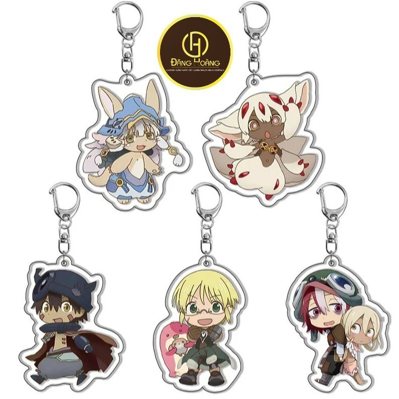 พวงกุญแจ Anime Mica Made in Abyss - พลาสติกแข็งอะคริลิคใส กระเป๋าเป้น่ารัก และพวงกุญแจอุปกรณ์เสริมกร
