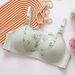 เสื้อในลูกไม้สำหรับสาวอวบ บราฟองน้ำบาง ไซส์ใหญ่ 38-44 ไม่มีโครง สายใหญ่ไม่รั้งไหล่ ตะขอหลัง 3 แถว ราคาถูก