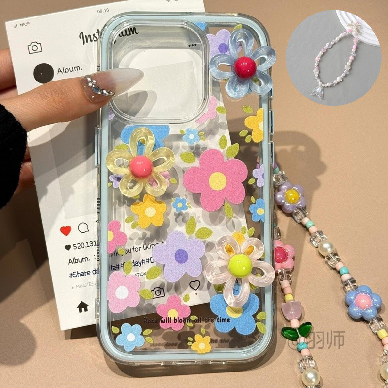 ล่าสุด Lanyard Flower Girl Case Hp Vivo iQOO Z10 Lite Z10R 5G Y21d Y400 V60 Y19s Pro Y19s Pro Y28 Y2
