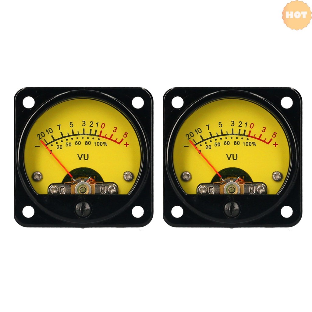 [2025 Super Sale]VU Meter 2 ชิ้นเครื่องขยายเสียงแบบพกพา DB Meter ความแม่นยําสูง VU Meter พร้อมเครื่อ
