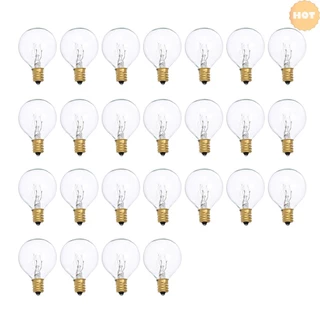 [2025 Super Sale]G40 หลอดไฟเปลี่ยน G40 ทังสเตน 7W 220-240V Clear Globe หลอดไฟ E12 ฐานหลอดไฟสําหรับในร่มกลางแจ้ง Patio Decor บ้านงานแต่งงานตกแต่ง