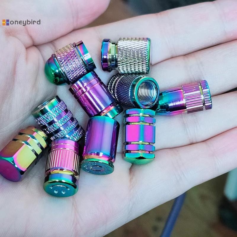 Kaleidoscope 1PC รถยนต์ SUVs จักรยานรถบรรทุกและรถจักรยานยนต์ DIY อุปกรณ์เสริม Multicolor ยางวาล์ว Stem Caps Universal Stem ครอบคลุม Nice