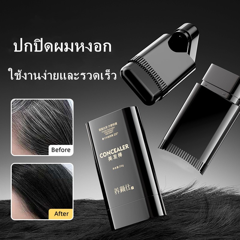 SheLab หวีย้อมผม ย้อมผม ปกปิดผมหงอก ผงย้อมผมแบบแท่ง หวีย้อมผมปกปิดผมหงอก ปิดผมขาวปิดหงอก กันน้ำ