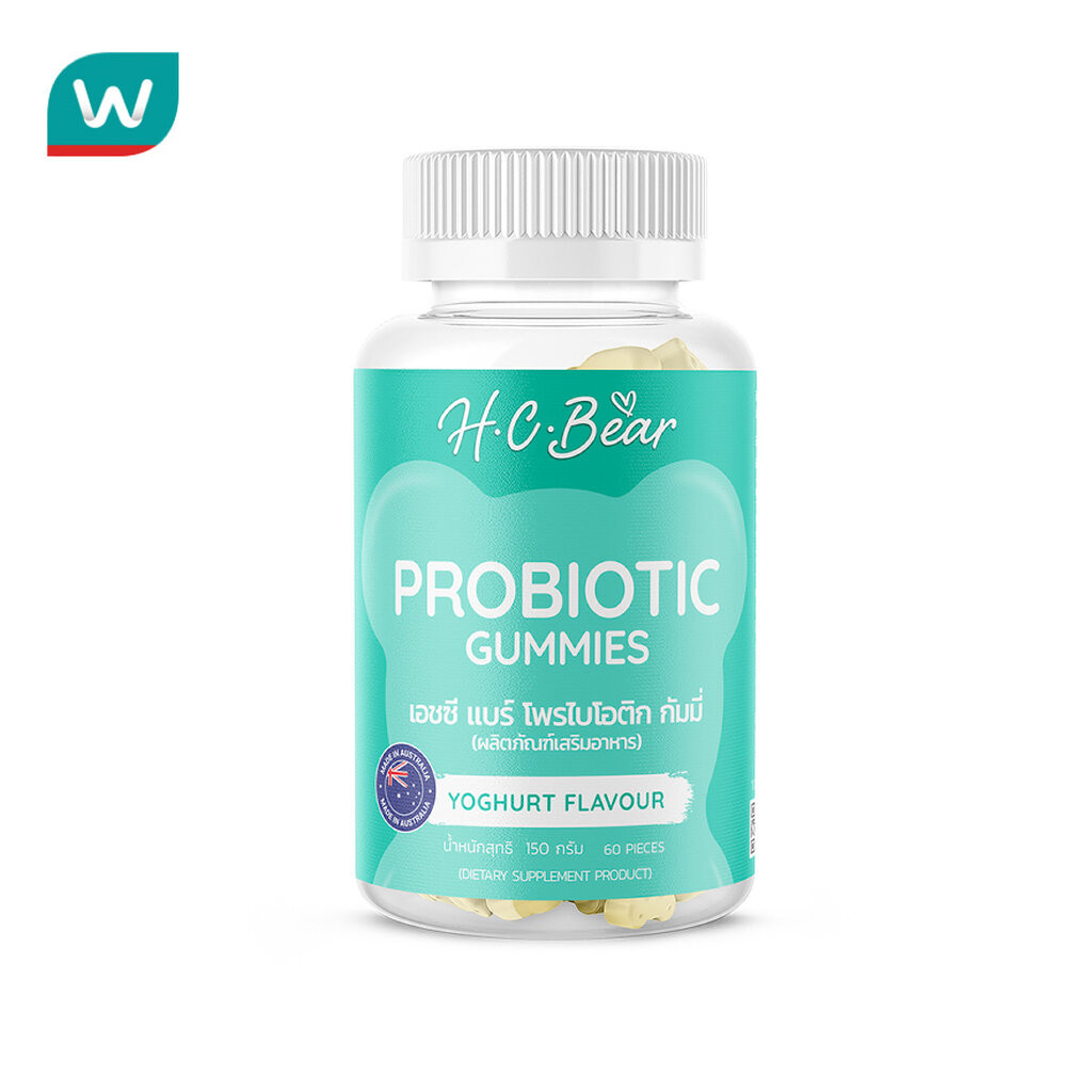 HC BEAR เอช.ซี. แบร์ กัมมี่ โพรไบโอติก 60 ชิ้น