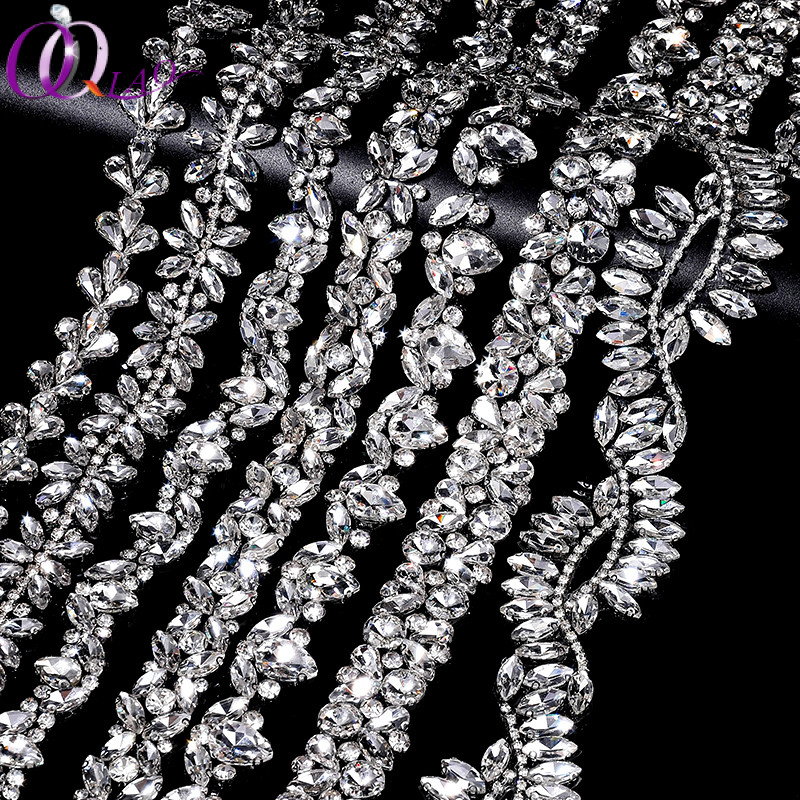 คริสตัล Rhinestone Trim สำหรับ DIY และซ่อม วิธีการยิงด้วยเหล็ก ใช้งานได้ทั้งชุดแต่งงานและกระเป๋า