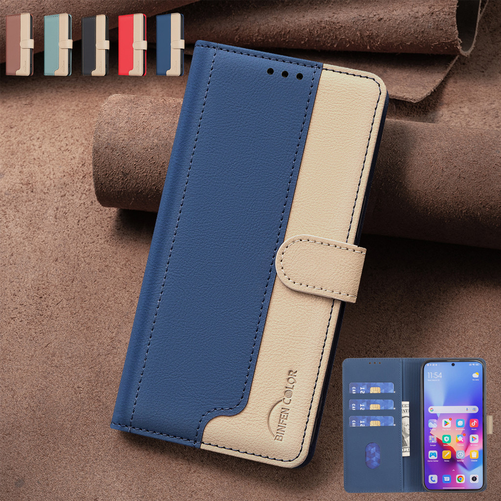 เคสโทรศัพท์สําหรับ case for Xiaomi 15 15T 14T 13T Poco F7 F6 Pro F5 F3 M7 M6 M5s M5 M4 M3 C75 C71 Flip Case Splice สีน่ารัก PU ปกหนังแม่เหล็ก RFID Blocking กระเป๋าสตางค์ช่องใส่การ์ด