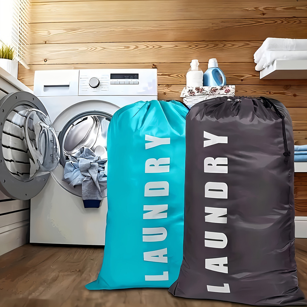 ยิ้มถุงซักผ้ากันน้ําฟอร์ดผ้าถุงเก็บ เชือกรูด เชือกรูด เชือกรูด ถุงเก็บเสื้อผ้าสกปรก