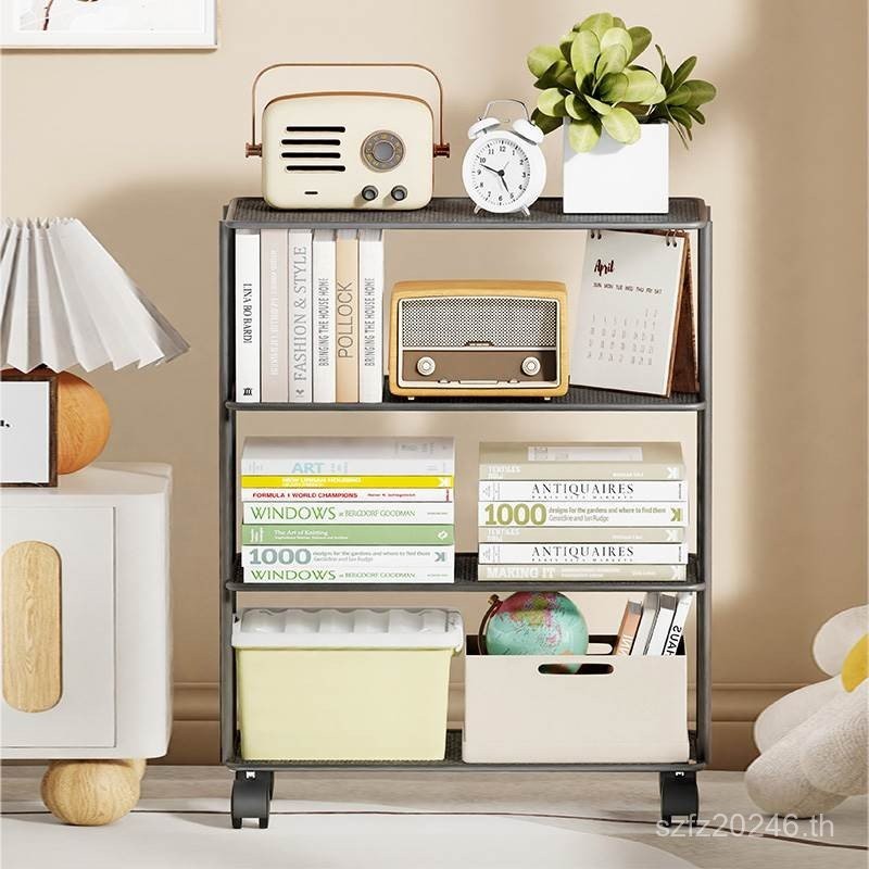 ชั้นวางหนังสือ Multi-Layer Storage Rack Book Sundries ล้อรถเข็น Rack ชั้นขนมชั้นวางที่ถอดออกได้นักเร