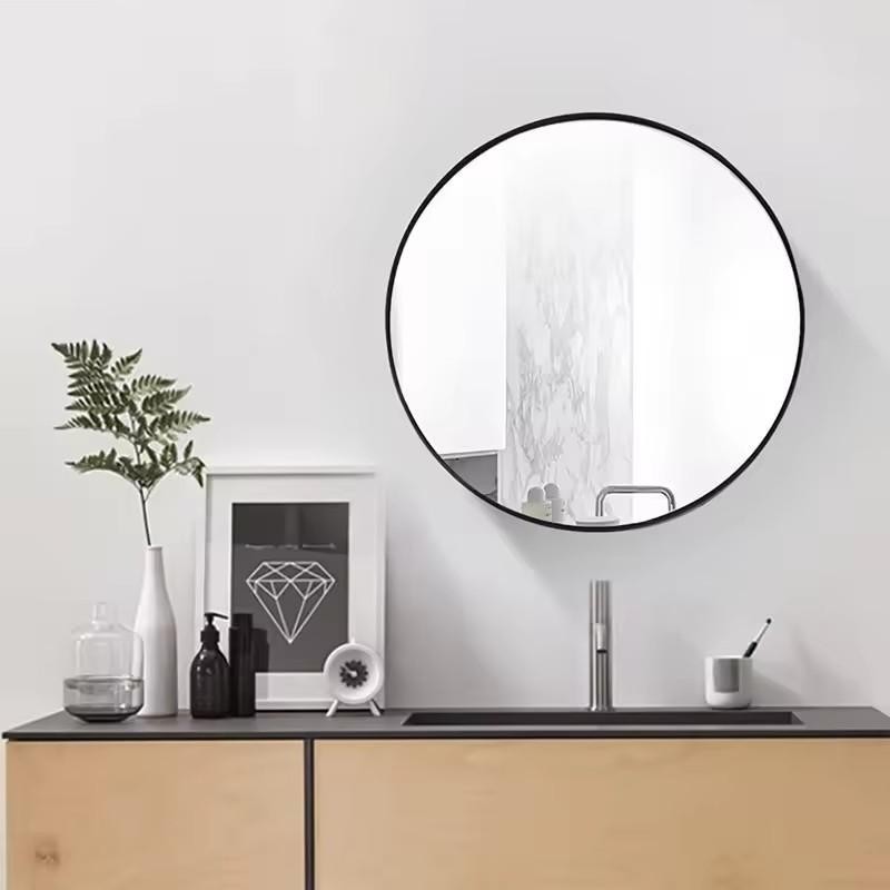 ทอง ดำ ขาว 40/50/60cm จัดส่งที่รวดเร็วสีดำสีขาวทองรอบกระจกกระจกกลมmirror กระจกติดผนัง กระจกเงาติดผนัง กระจกห้องน้ำ