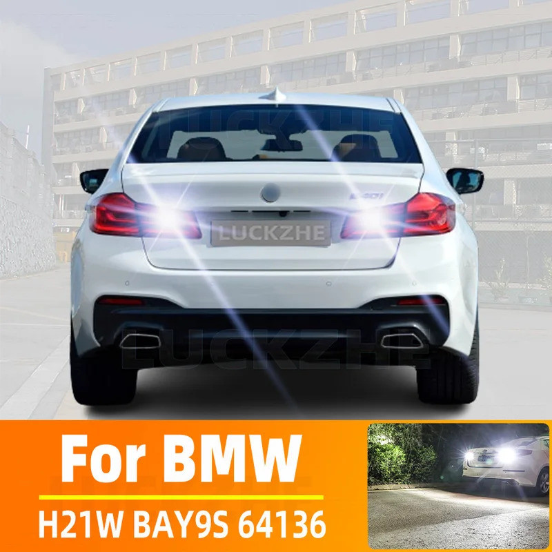 H21W LED ย้อนกลับไฟสํารอง Blub Bay9s Canbus สําหรับ BMW 3/5 Series Touring F30 F80 F31 G30 F90 F11 G