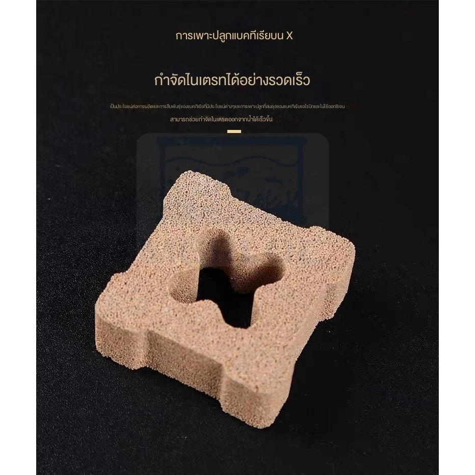 C-Box เซรามิคแปดร่อง รุ่นอัพเกรด 5 สี วัสดุกรองตู้ปลา