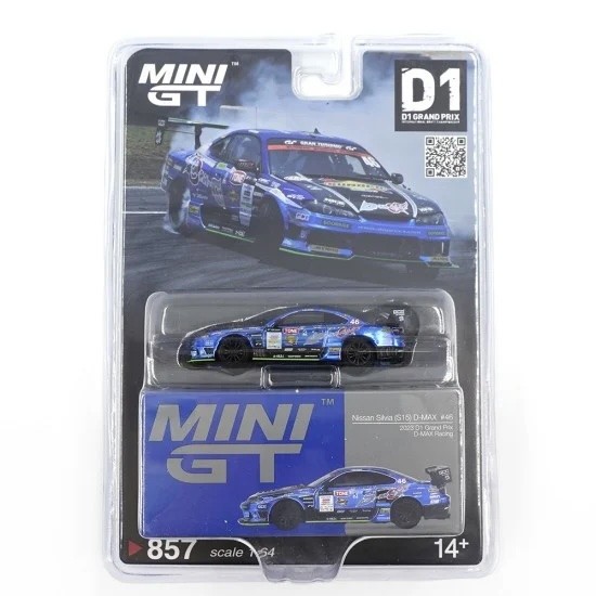 MINI GT No.857 Nissan Silvia (S15) D-MAX  #46  D-MAX Racing 2023 D1 Grand Prix / D1 Blister Packaging MGT00857-BL