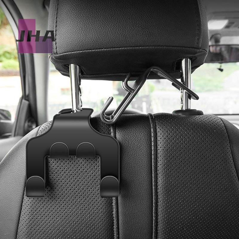 [JHA] Car Seat Headrest Hook Hanger Black Storage Organizer Universal สําหรับกระเป๋าถือ Coat Fit Universal Vehicle Car Holder ใหม่