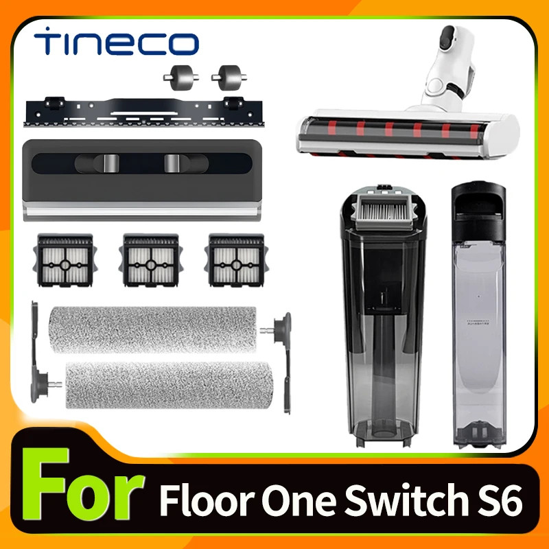 Tineco Floor One Switch S6/Stretch S6 เครื่องดูดฝุ่นเปียกแห้งถังน้ําลูกกลิ้งแปรงกรองตาข่าย