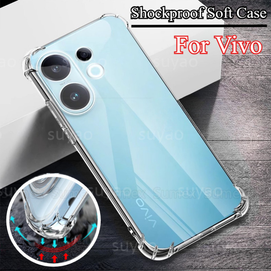 สําหรับ Vivo X200 FE Pro Mini Ultra 5G เคสโทรศัพท์ใสปลอกกันกระแทกกันชน Soft TPU ยืดหยุ่น Anti Drop S
