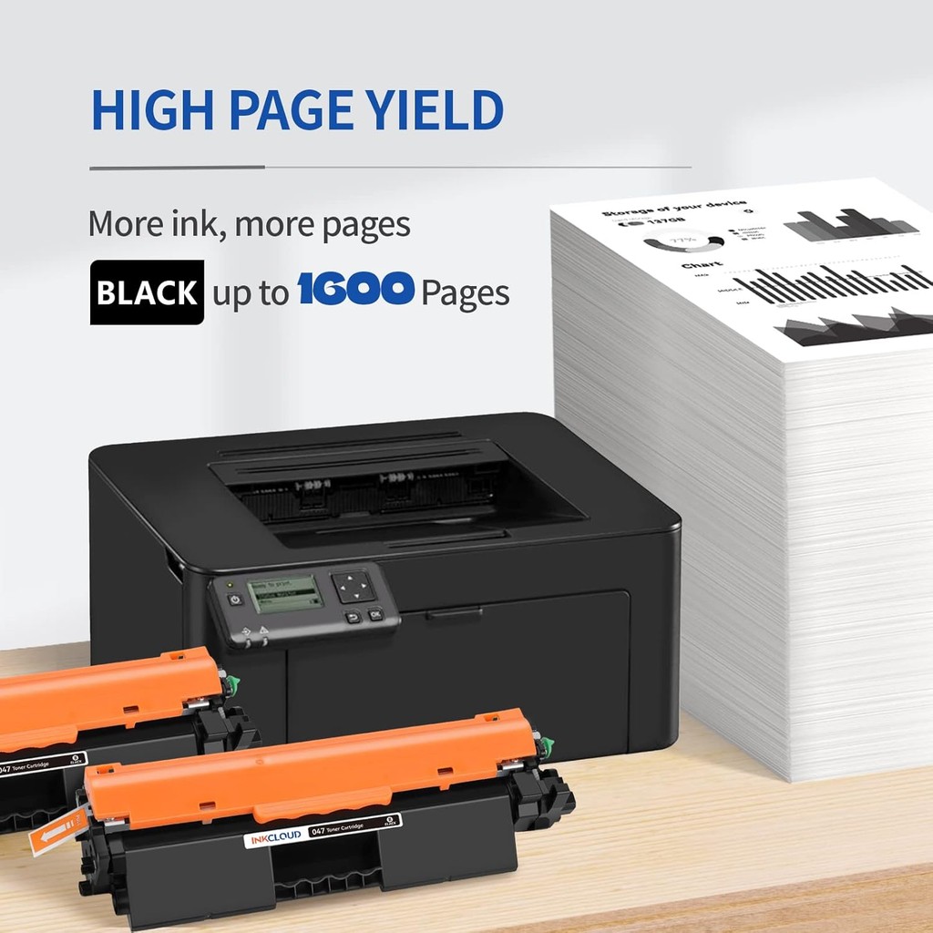 INKCLOU0 crg-047 (2 สีดํา) ตลับหมึกสําหรับ Canon 047 crg-047 crg047 สําหรับ ImageCLASS LBP113W MF113
