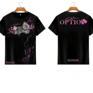 nlab T เสื้อ distro sablonreflective Rainbow nekoronnin nb060 unisexpria Wanita Cotton Combed 24S