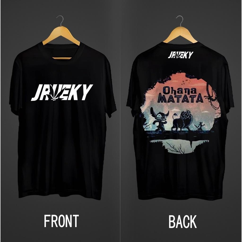 เสื้อยืดพิมพ์ลายการ์ตูน Ohana ตามแบบฉบับภาพยนตร์ ทำจากผ้าฝ้ายแท้ระบายอากาศดี