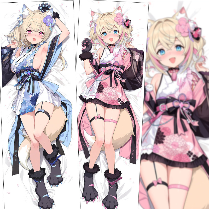 อะนิเมะ Hololive Fuwawa Abyssgard Dakimakura โยนหมอนกอดหมอน BodyCase