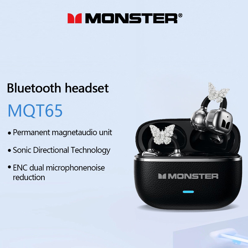 Monster MQT65 ในหูไร้สายบลูทูธใหม่ 6.0 หูฟังอายุการใช้งานแบตเตอรี่ยาวนานหูฟังลดเสียงรบกวน