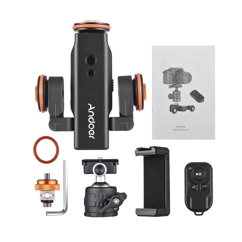 [2025 ใหม่] Andoer Motorized Camera Video Dolly with Scale Incepting Auto Dolly Motorized Video Slid