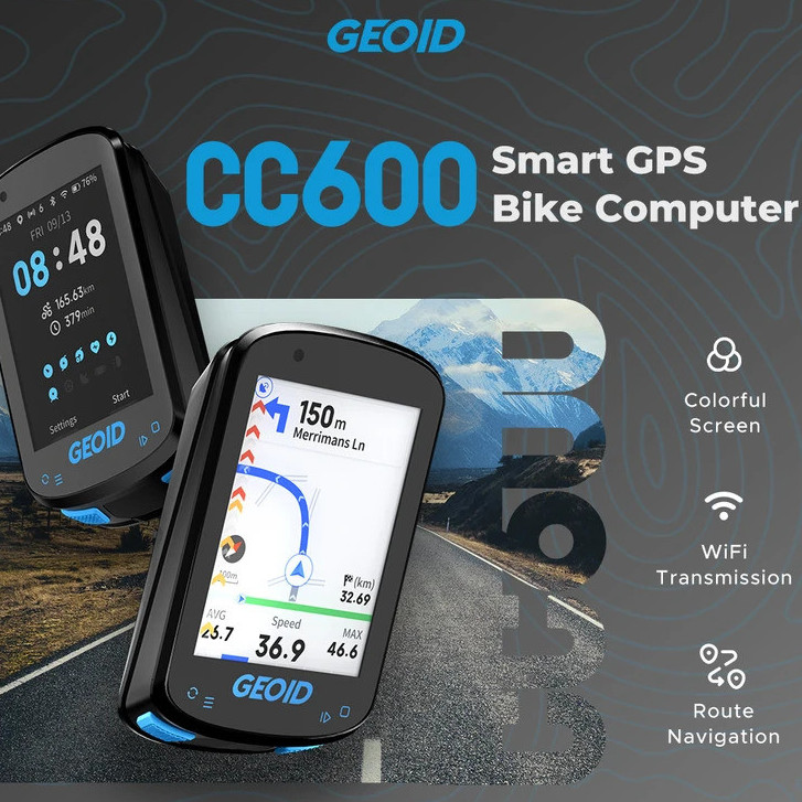 GEOID CC600 จักรยานคอมพิวเตอร์สีเส้นทางนําทางจักรยานสมาร์ท GPS คอมพิวเตอร์ 11 ภาษาจักรยานไร้สาย Spee