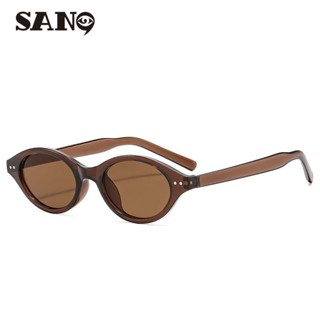 แว่นกันแดดสไตล์เกาหลีย้อนยุค กรอบเล็กทรงรูปไข่ สำหรับผู้หญิง