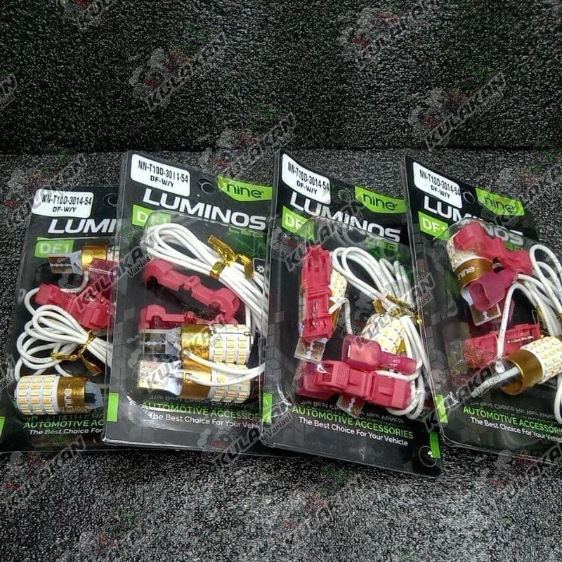 Luminos T10 ไฟเลี้ยว LED Dusk 2 โหมด DF1 Luminos 9 Nine 54 Led สีขาว - สีเหลืองสีฟ้า - สีเหลือง Nmax