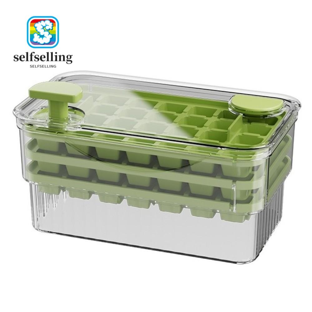 ตัวเอง แม่พิมพ์ก้อนน้ําแข็ง 2 ใน 1 28/56/84 ช่องถาดทําน้ําแข็งใช้ซ้ําลบน้ําแข็งด้วยคลิกเดียวพร้อมฝาป