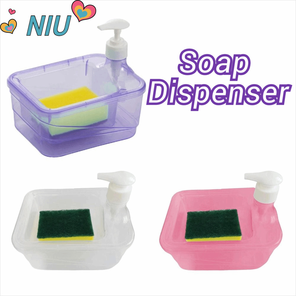 ที่ใส่น้ำยาล้างจาน พร้อม ที่เก็บฟองน้ำ แถมฟรี ฟองน้ำล้างจาน ที่กดน้ำยาล้างจาน