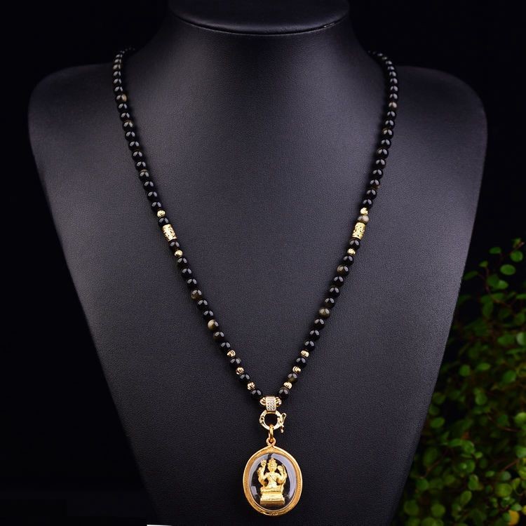 T Thailand Amulet Chain Jinyaoshi เสื้อกันหนาวสร้อยคอคริสตัล Thailand Amulet Chain Universal Buckle 